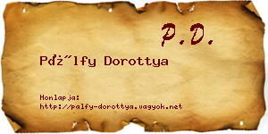 Pálfy Dorottya névjegykártya